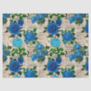 Search for vintage roses tissue paper Blue