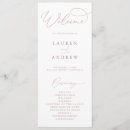 Search for dusty rose wedding programmes Elegant