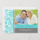 Search for aqua and grey wedding invitations Modern