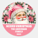Search for retro santa claus stickers Pink