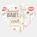 Search for valentine design stickers Typography