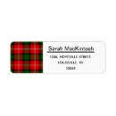 Search for scottish plaid return address labels Scotland