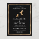 Search for birds wedding invitations Black