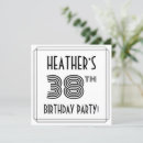 Search for 38th birthday invitations 38 years old