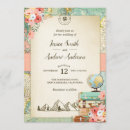 Search for vintage travel wedding invitations Travelling