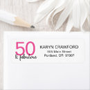 Search for 50 fabulous return address labels Fiftieth birthday