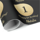 Search for 1st birthday girl wrapping paper 1 one year old