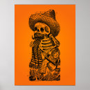 Search for vintage mexican posters Skeleton