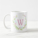 Search for pretty floral monogram mugs Blue