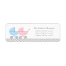 Search for twin baby shower return address labels Gender reveal