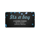 Search for chalkboard blue return address labels Vintage