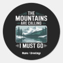 Search for mountains calling stickers Hiker