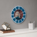 Search for blue and white clocks Modern