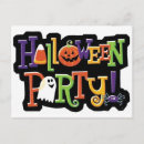 Search for kids halloween party postcards black