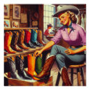 Search for vintage cowboy boots art Cowgirl