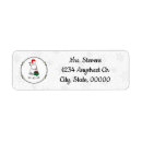 Search for snowmen return address labels Snowflakes
