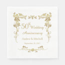 Search for 50th anniversary napkins Gold