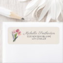 Search for pink tulip return address labels Springtime