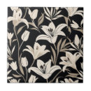 Search for black and white floral pattern tiles Botanical
