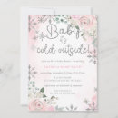 Search for pink snowflake baby shower invitations Floral