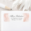Search for sparkle glitter return address labels Rose gold