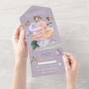 Search for purple rose wedding invitations Blush