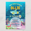 Search for baby shark birthday invitations Underwater