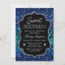 Search for ocean sweet 16 invitations Blue