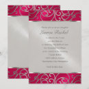 Search for fuschia and silver invitations Elegant