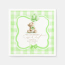 Search for green and white checkered napkins We can bearly wait