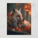 Search for red foxes postcards Forest