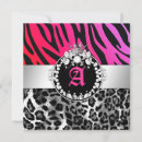 Search for zebra sweet 16 invitations Animal