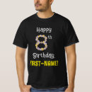 Search for number 8 tshirts 8th birthday