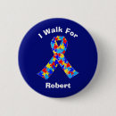 Search for autism awareness ribbon badges Blue