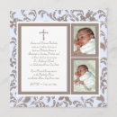Search for blue and brown christening invitations Baptism