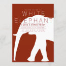 Search for white elephant party invitations Modern
