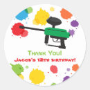 Search for paintball birthday stickers Thank you