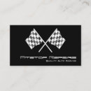 Search for checkered flag business cards Mechanic