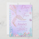 Search for mermaid 5th birthday invitations Whimsical mermaid tail design