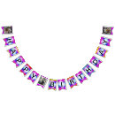 Search for orange and blue bunting flags Dinosaur birthday