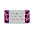 Search for wild animals return address labels Zebra