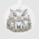 Search for baby pig christmas tree decorations Cute cartoon