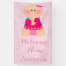 Search for new baby girl banners Welcome home