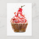 Search for cherry cupcake postcards Dessert
