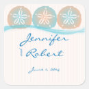Search for tropical seals wedding stickers Blue