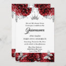 Search for red silver quinceanera invitations Tiara