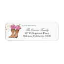 Search for cowboy boot return address labels Cowgirl