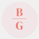 Search for pink initial stickers Bride