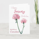 Search for pink carnation birthday cards January