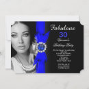 Search for royal blue black birthday invitations Elegant birthday party